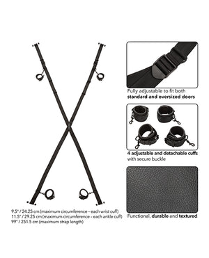 Nocturnal Collection Over the Door Cross - Black | Pleasura