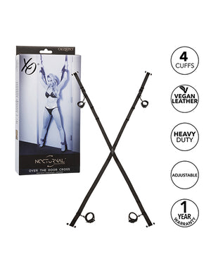 Nocturnal Collection Over the Door Cross - Black | Pleasura