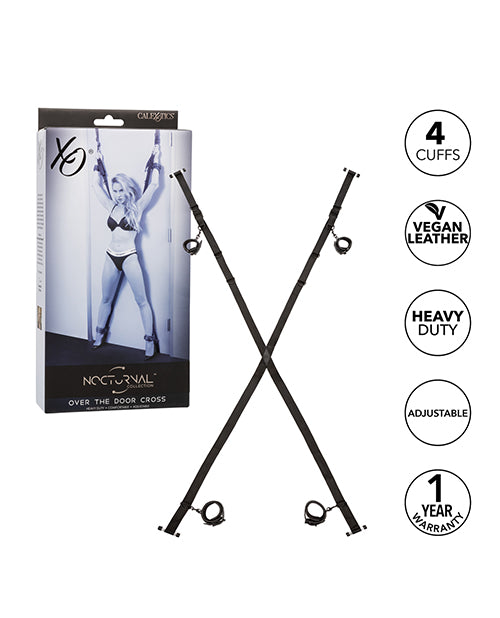 Nocturnal Collection Over the Door Cross - Black | Pleasura