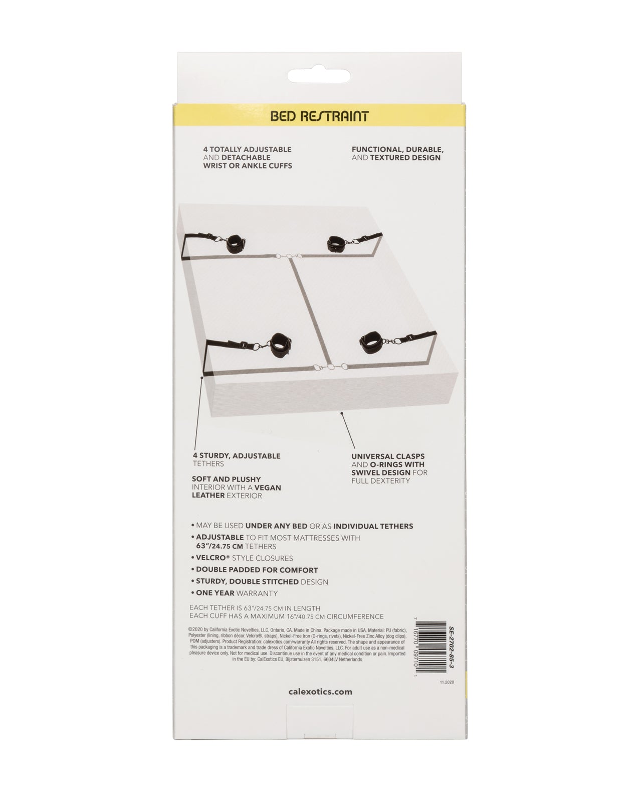 Boundless Bed Restraint - Black | Pleasura