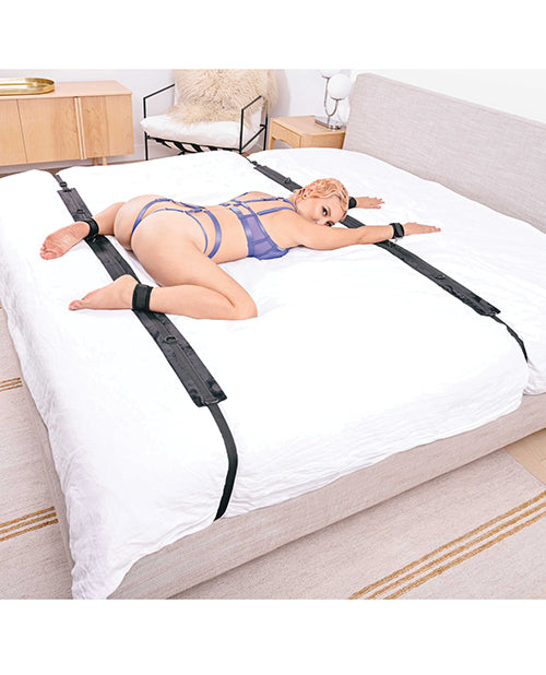 Sportsheets No Matter Where Adjustable Bondage Restraint System - Black | Pleasura