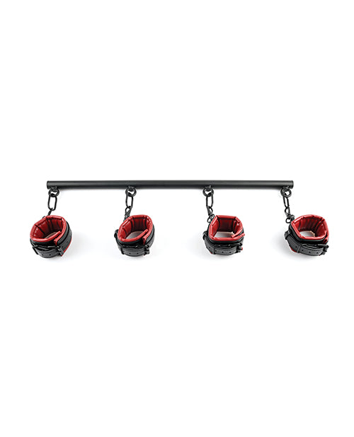 Saffron Spreader Bar & Cuff Set - Red/Black | Pleasura