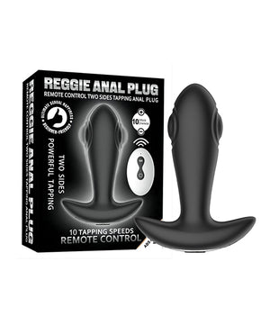 Reggie Tapping Anal Plug - Black | Pleasura