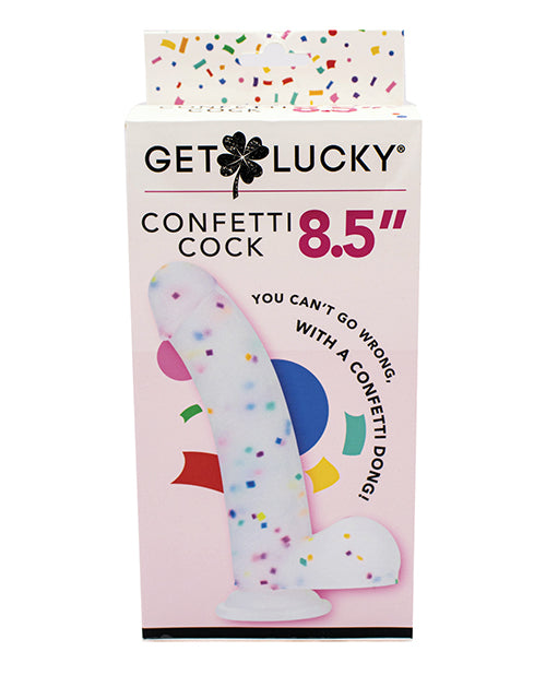 Get Lucky 8.5" Real Skin Confetti Cock - Multi Color | Pleasura