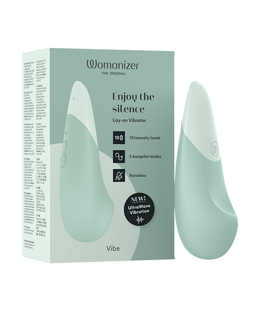 Womanizer Vibe Silent Stimulator - Sage - Pleasura