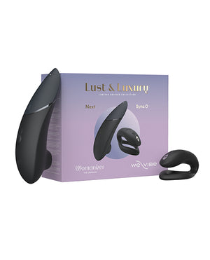 Womanizer Next / We-Vibe Sync O Lust &amp; Luxury Collection Box - Black | Pleasura