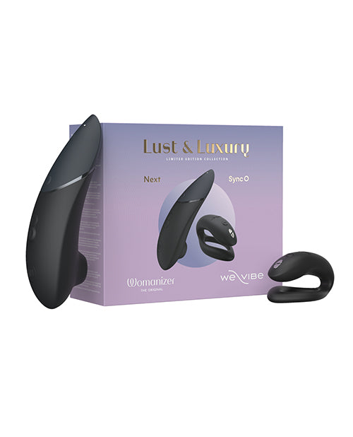 Womanizer Next / We-Vibe Sync O Lust &amp; Luxury Collection Box - Black | Pleasura