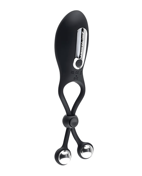 Zero Tolerance The Big Bang Adjustable Tapping Ring w/Steel Balls - Black | Pleasura