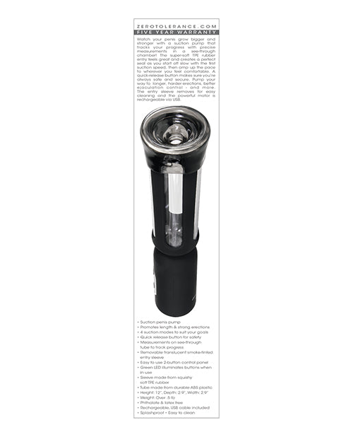 Zero Tolerance Pump It Up Suction Penis Pump - Black | Pleasura