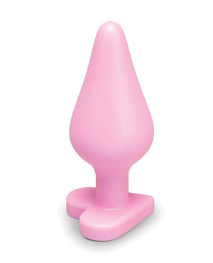 B - Mine Butties - Silicone Butt Plug with Heart Base - Pink - Pleasura