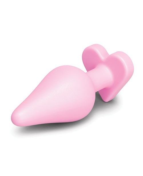 B - Mine Butties - Silicone Butt Plug with Heart Base - Pink - Pleasura