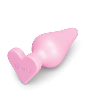 B - Mine Butties - Silicone Butt Plug with Heart Base - Pink - Pleasura