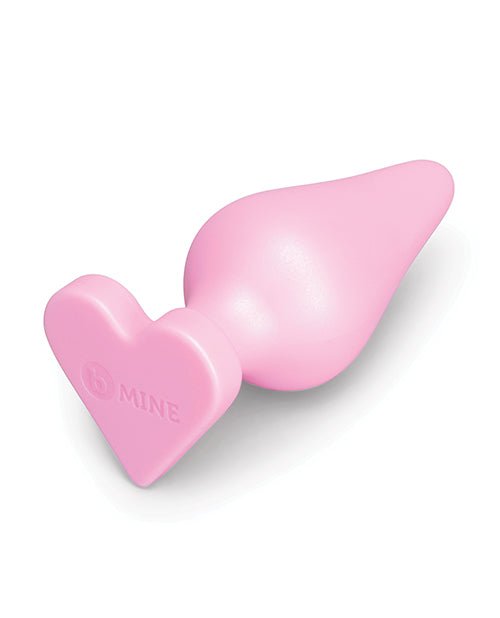 B - Mine Butties - Silicone Butt Plug with Heart Base - Pink - Pleasura