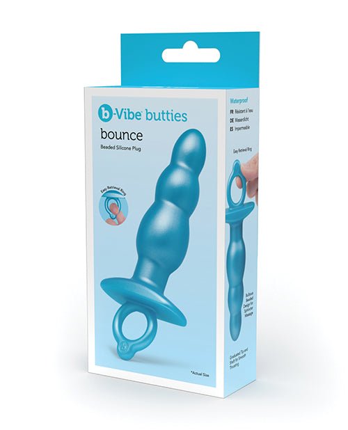 b - Vibe Butties Bounce Beaded Tapered Plug - Blue - Pleasura