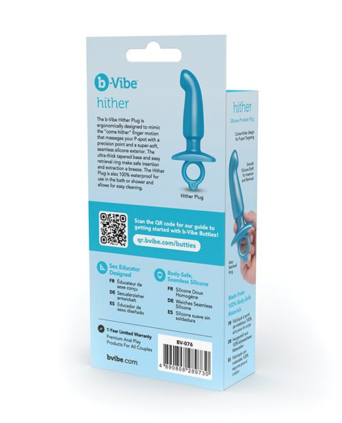 b - Vibe Butties Hither Tapered Prostate Plug - Blue - Pleasura