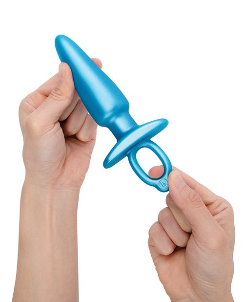 b - Vibe Butties Sleek Tapered Plug - Blue - Pleasura