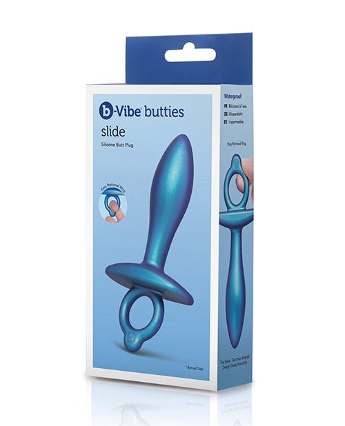 b - Vibe Slide Silicone Butt Plug - Pleasura