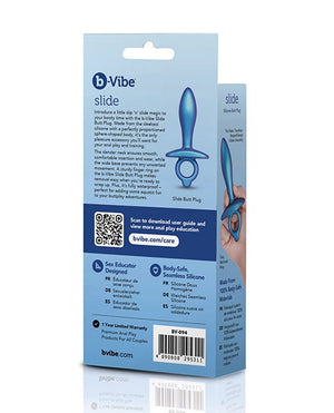 b - Vibe Slide Silicone Butt Plug - Pleasura