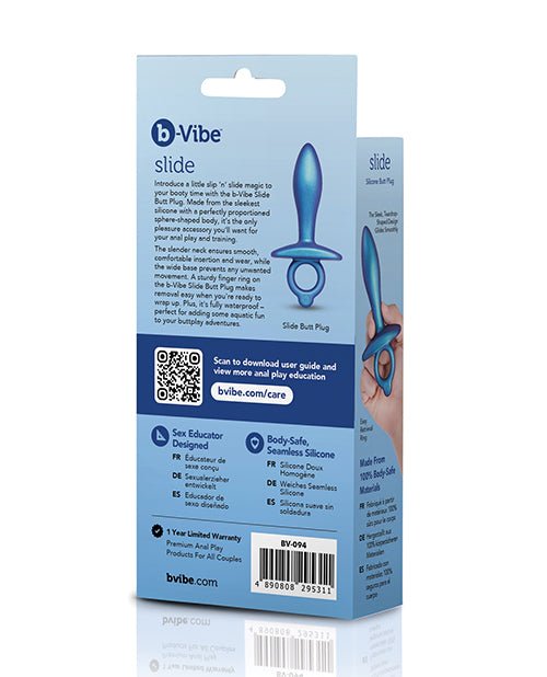 b - Vibe Slide Silicone Butt Plug - Pleasura