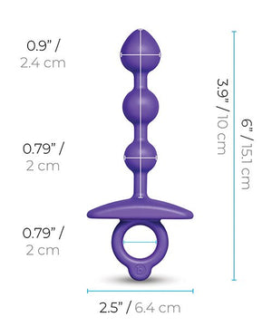 b - Vibe Zip Silicone Anal Beads - Pleasura