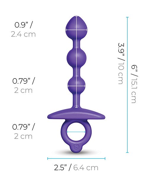b - Vibe Zip Silicone Anal Beads - Pleasura