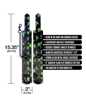 Stoner Vibes Glow in the Dark Ankle Cuffs - Pleasura
