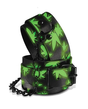Stoner Vibes Glow in the Dark Ankle Cuffs - Pleasura