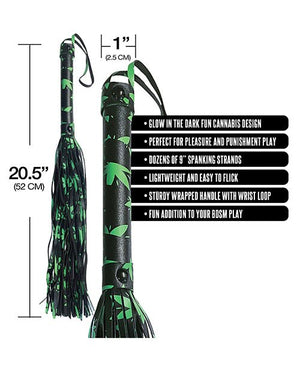 Stoner Vibes Glow in the Dark Flogger - Pleasura