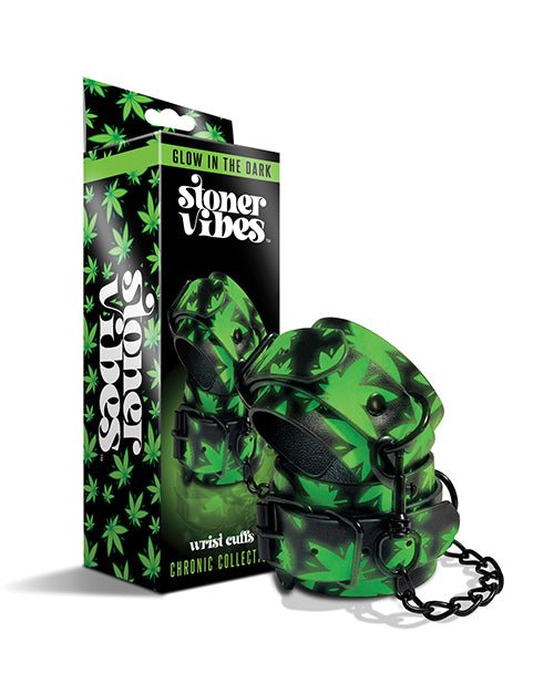 Stoner Vibes Glow in the Dark Wrist Cuffs - Pleasura